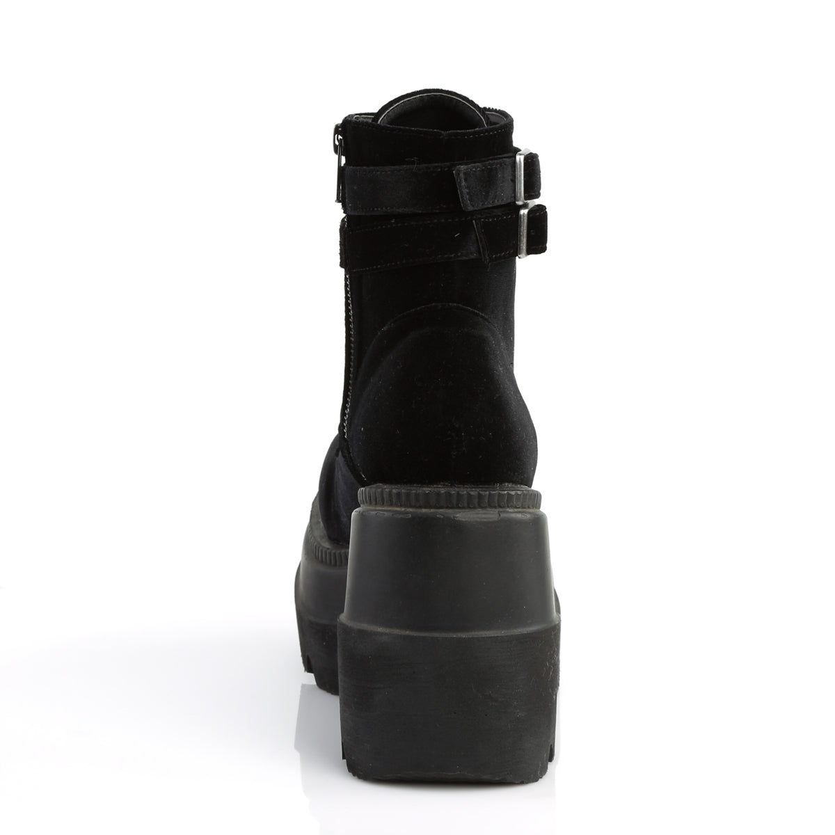 DemoniaCult Stivali alla caviglia femminile SHAKER-52 velluto blk