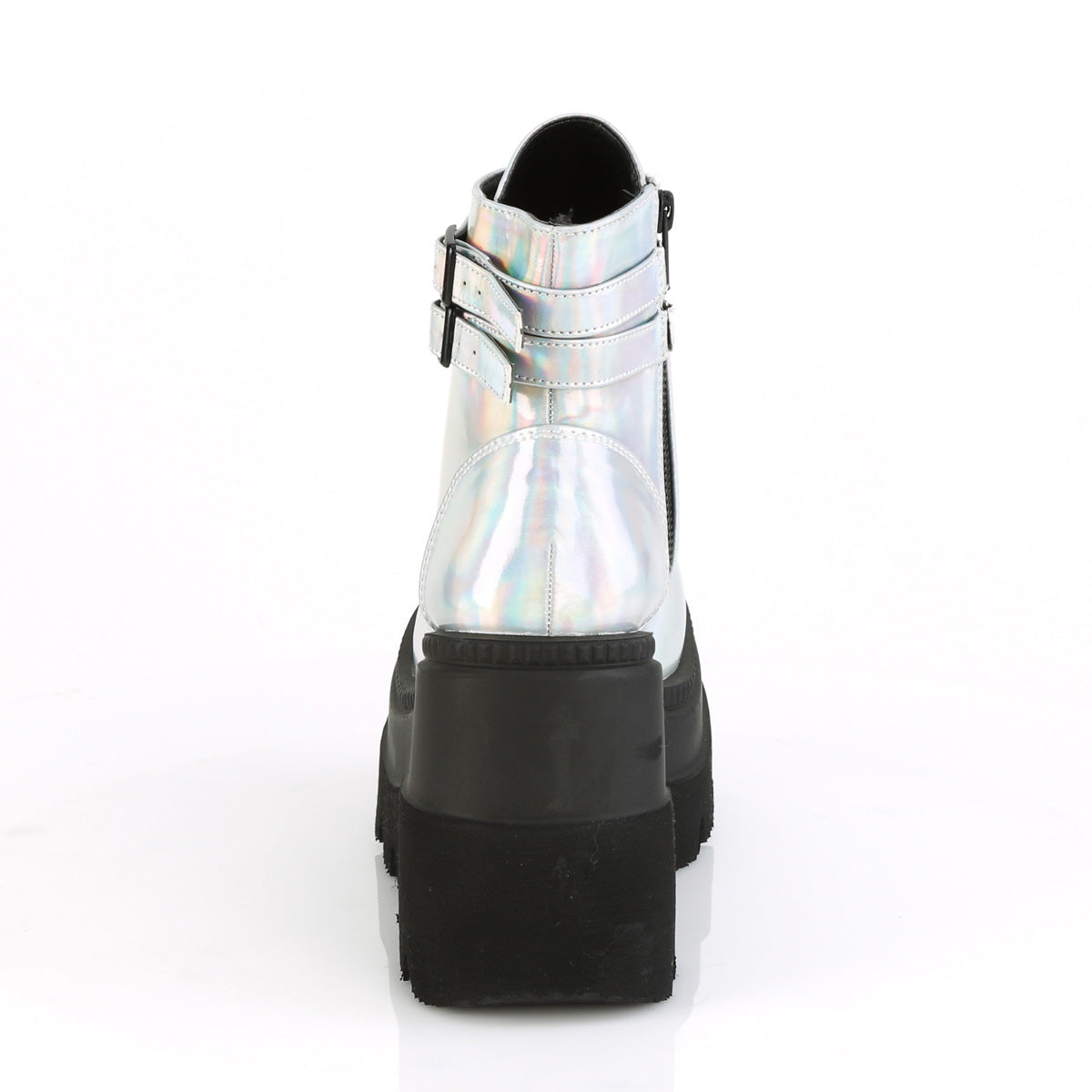 DemoniaCult Womens Ankle Boots SHAKER-52 Slv Hologram