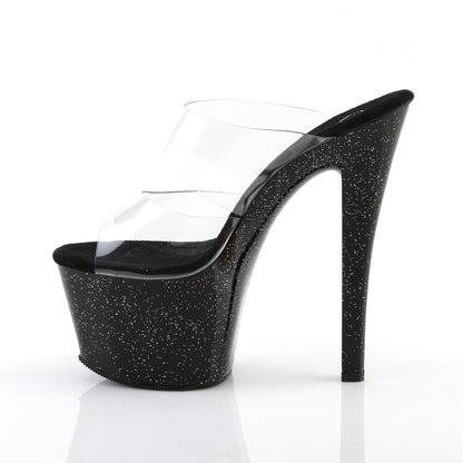 Pleaser Womens Sandals SKY-302MG Clr/Blk