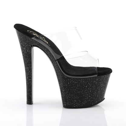 Pleaser Womens Sandals SKY-302MG Clr/Blk