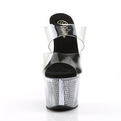 Pleaser Sandali da donna SKY-302SRS CLR / BLK SRS