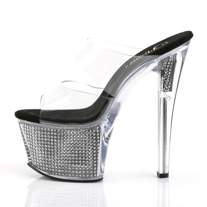 Pleaser Sandali da donna SKY-302SRS CLR / BLK SRS