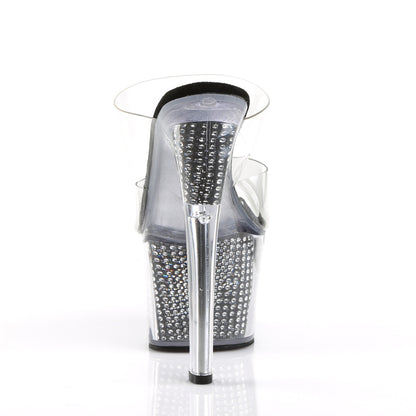 Pleaser Sandali da donna SKY-302SRS CLR / BLK SRS