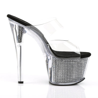 Pleaser Sandali da donna SKY-302SRS CLR / BLK SRS