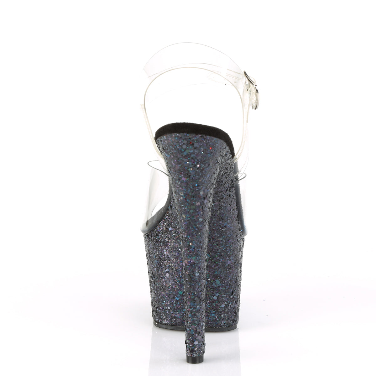 Pleaser Sandali da donna SKY-308LG CLR / BLK Multi glitter