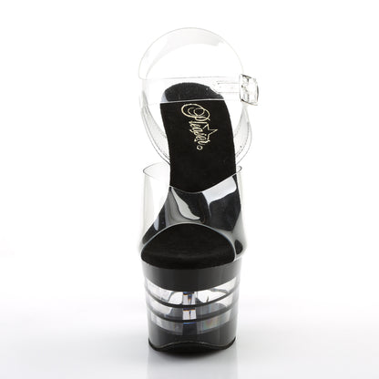 Pleaser Womens Sandals SKY-308LN Clr/Blk