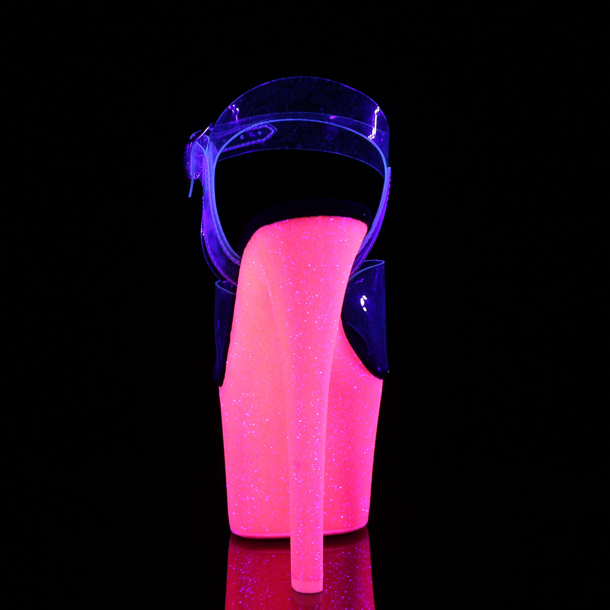 Pleaser Sandali da donna SKY-308UVG CLR / Neon H. Glittello rosa