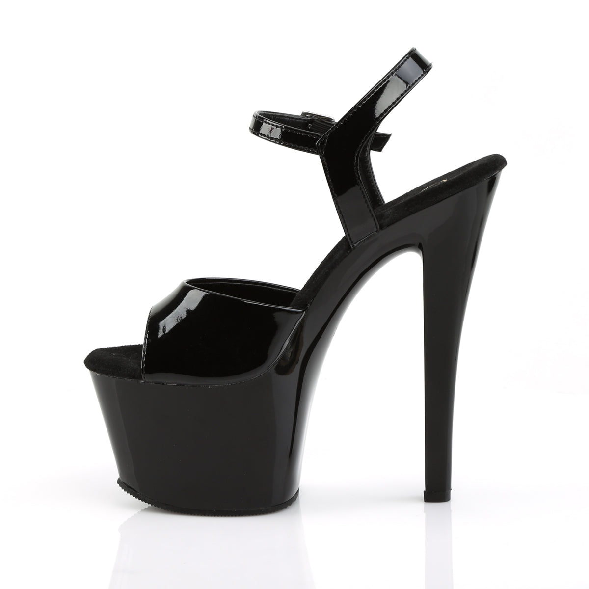 Pleaser Sandali da donna SKY-309 BLK PAT / BLK