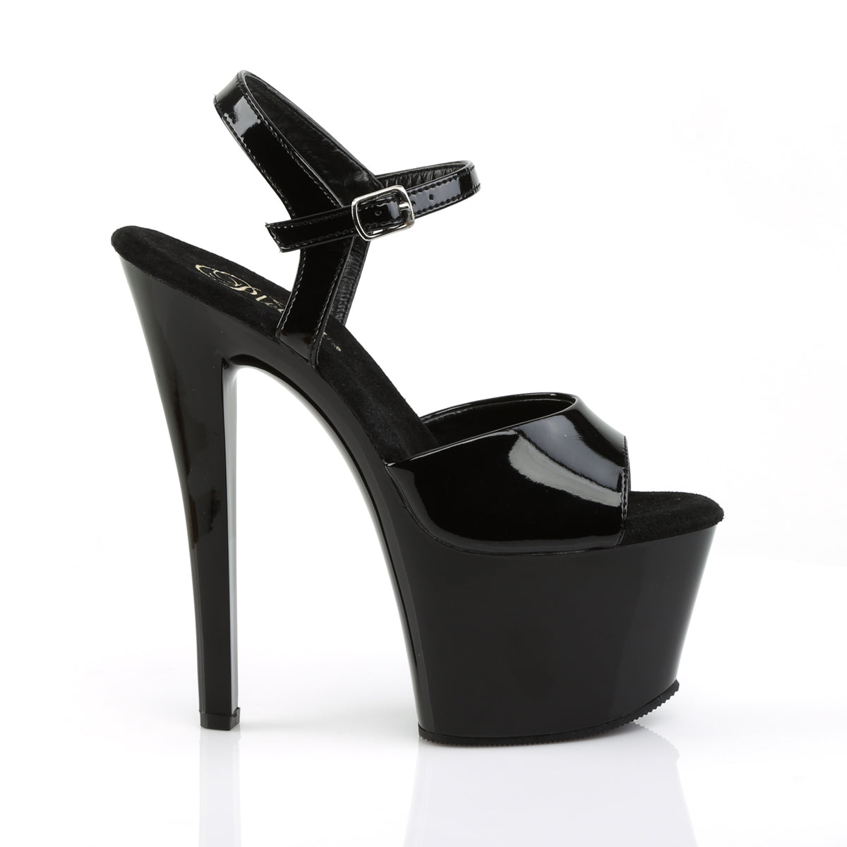 Pleaser Sandali da donna SKY-309 BLK PAT / BLK