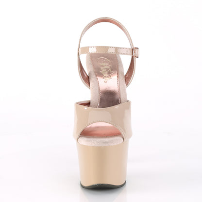Pleaser Sandali da donna SKY-309tt Nude Pat / Nude-Rose Gold Chrome