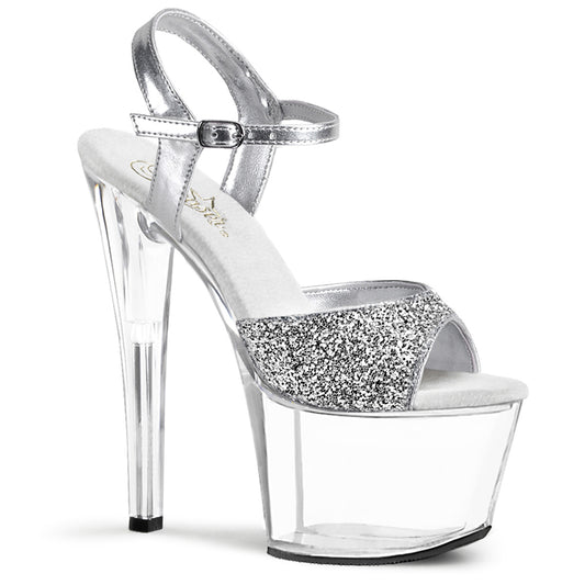 Pleaser Sandali da donna SKY-310 SLV GLTR / CLR