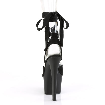 Pleaser Sandali da donna SKY-334 BLK Faux Suede / Blk Matte