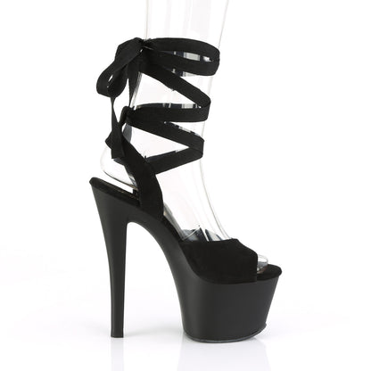 Pleaser Sandali da donna SKY-334 BLK Faux Suede / Blk Matte