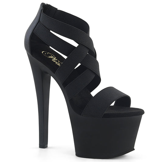 Pleaser Sandali da donna SKY-369 BLK Elastic Band / Blk Matte