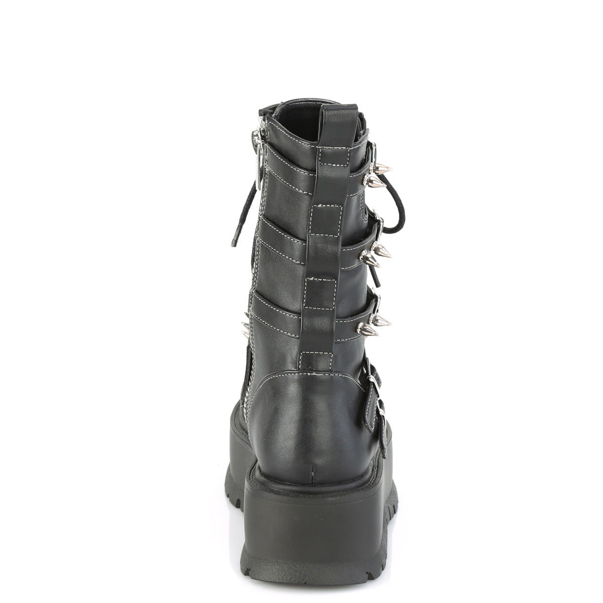 DemoniaCult Stivali da donna SLACKER-165 pelle vegana BLK