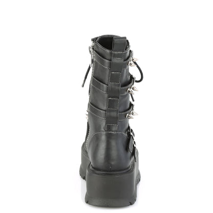 DemoniaCult Stivali da donna SLACKER-165 pelle vegana BLK