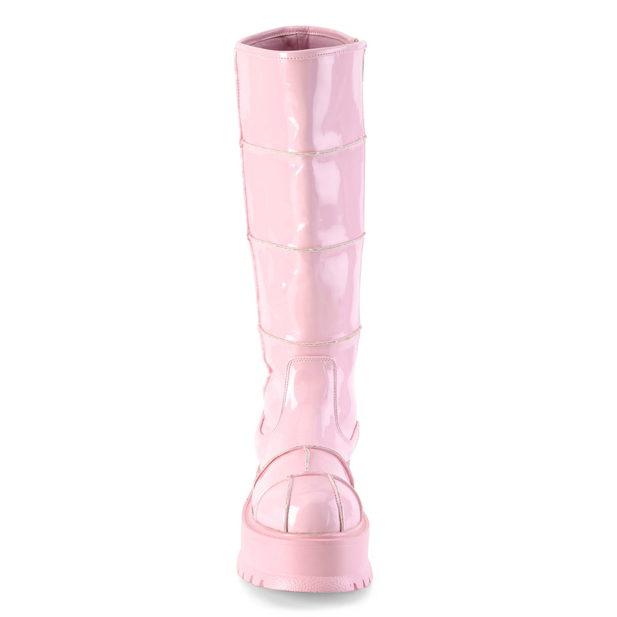 DemoniaCult Stivali da donna SLACKER-230 B. B. Pink Ologram Pat