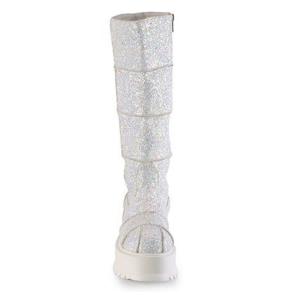 DemoniaCult Stivali da donna SLACKER-230 wht multi glitter