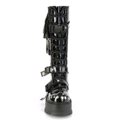 DemoniaCult Womens Boots SLACKER-260 Blk Pat