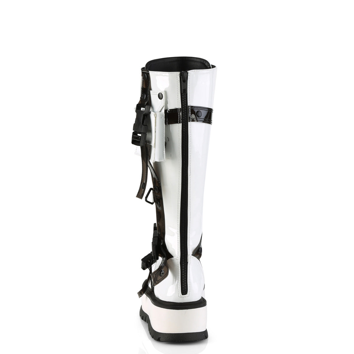 DemoniaCult Stivali da donna SLACKER-260 wht pat