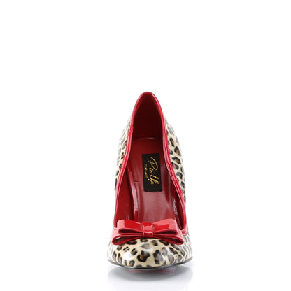Pin Up Couture Pompe da donna SMITTEN-01 tan pu-rosso pat (ghepardo stampa)