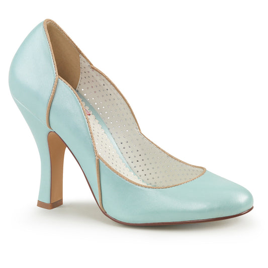 Pin Up Couture Pompe da donna SMITTEN-04 B. BLUE PELLE PELLE