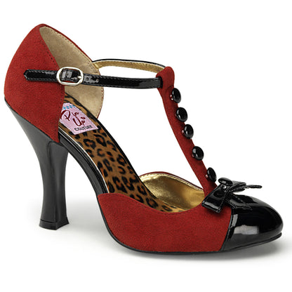 Pin Up Couture Pompe da donna SMITTEN-10 Red M. Suede-Blk Pat