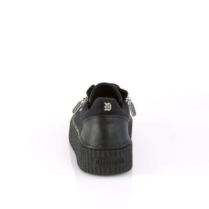 DemoniaCult Uomo  SNEEKER-105 BLK CANVAS-BLK PU