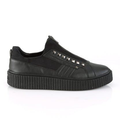 DemoniaCult Scarpa bassa maschile SNEEKER-125 BLK CANVAS-BLK PU
