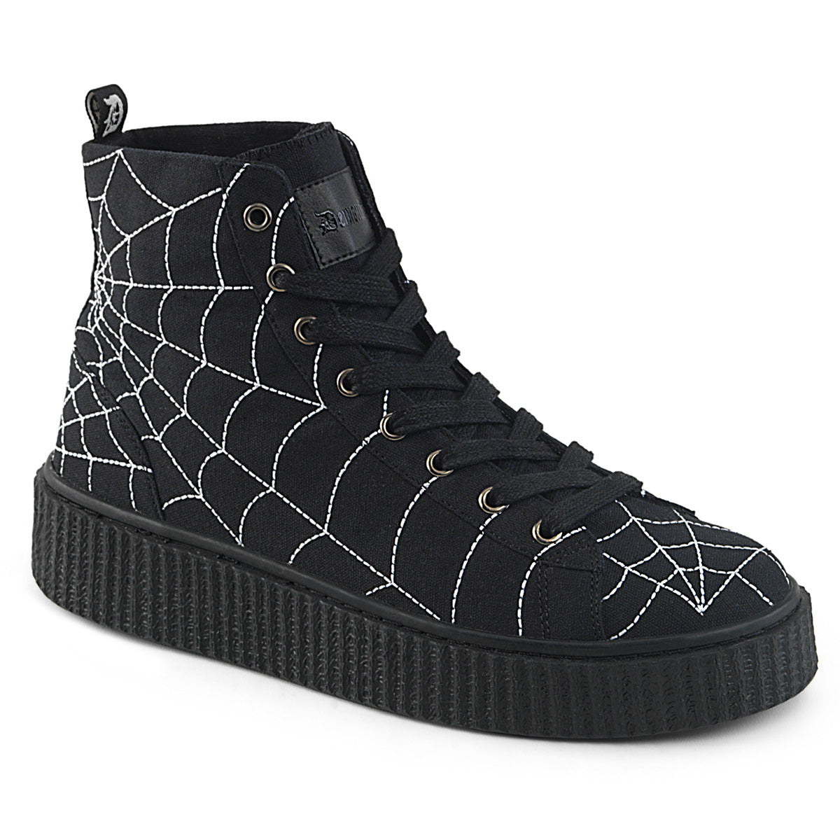 DemoniaCult Stivali alla caviglia da uomo SNEEKER-250 tela blk