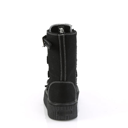 DemoniaCult Stivali alla caviglia da uomo SNEEKER-318 tela blk