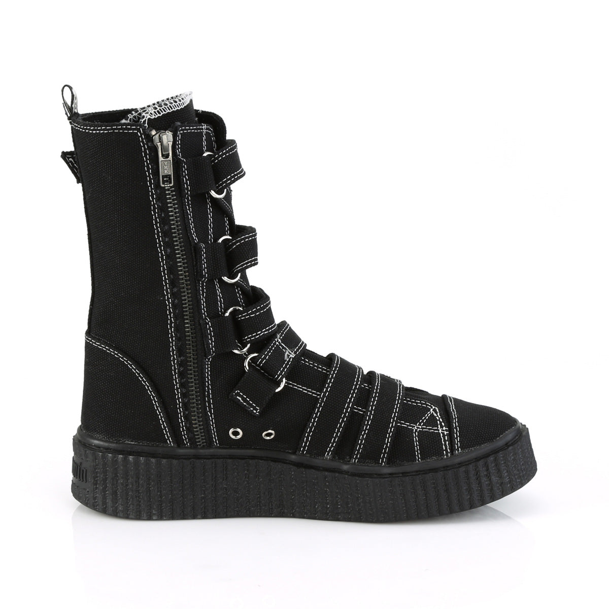 DemoniaCult Stivali alla caviglia da uomo SNEEKER-318 tela blk
