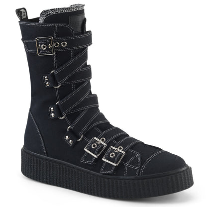 DemoniaCult Stivali alla caviglia da uomo SNEEKER-318 tela blk