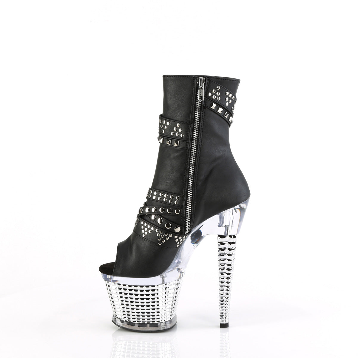 Pleaser  Stivaletti SPECTATOR-1015 BLK Pelle ecopelle / CLR-SLV Chrome