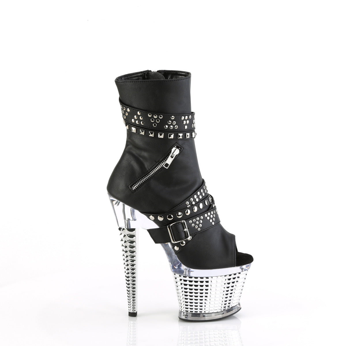 Pleaser  Stivaletti SPECTATOR-1015 BLK Pelle ecopelle / CLR-SLV Chrome