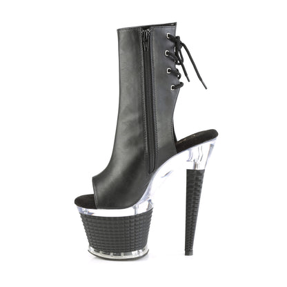 Pleaser  Stivaletti SPECTATOR-1018 BLK in ecopelle / CLR-BLK opaco