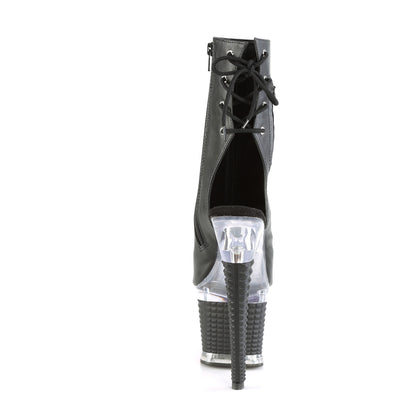 Pleaser  Stivaletti SPECTATOR-1018 BLK in ecopelle / CLR-BLK opaco