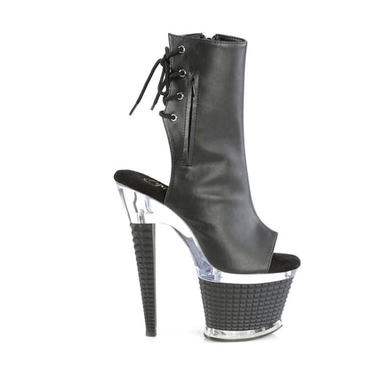 Pleaser  Stivaletti SPECTATOR-1018 BLK in ecopelle / CLR-BLK opaco
