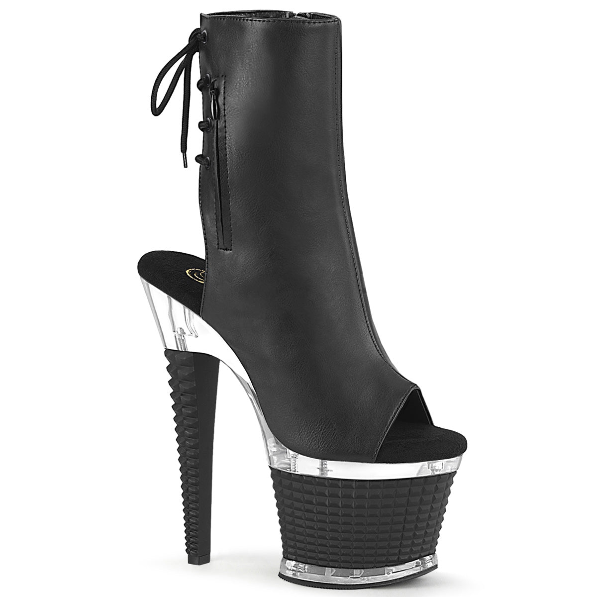 Pleaser  Stivaletti SPECTATOR-1018 BLK in ecopelle / CLR-BLK opaco