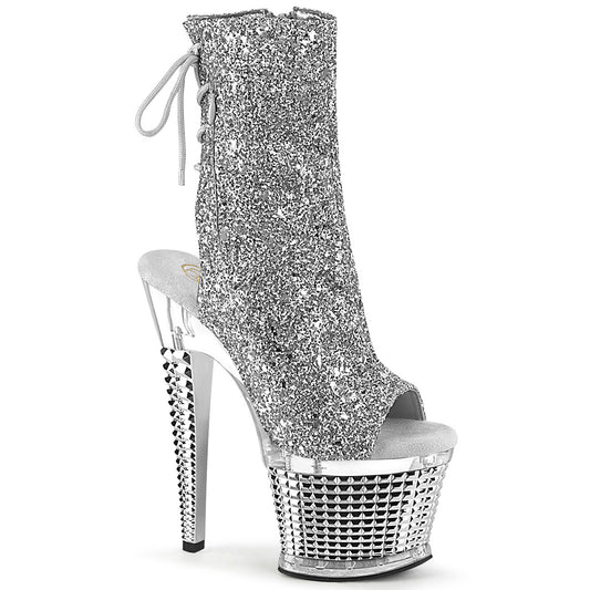 Pleaser  Stivaletti SPECTATOR-1018G SLV Glitter / CLR-SLV Chrome