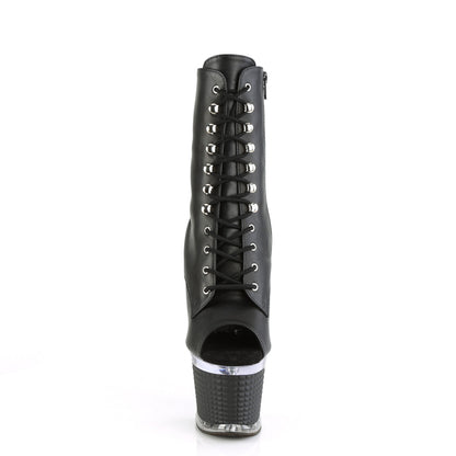 Pleaser  Stivaletti SPECTATOR-1021 BLK in ecopelle / CLR-BLK opaco
