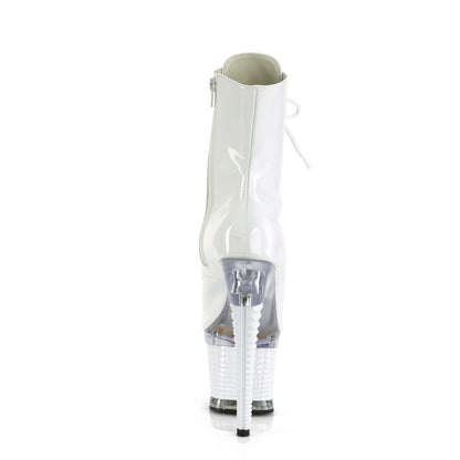 Pleaser  Stivaletti SPECTATOR-1021 WHT PAT / CLR-WHT