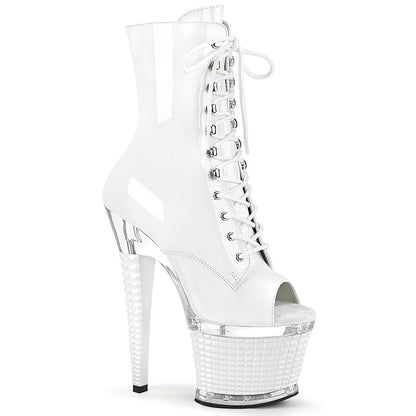 Pleaser  Stivaletti SPECTATOR-1021 WHT PAT / CLR-WHT