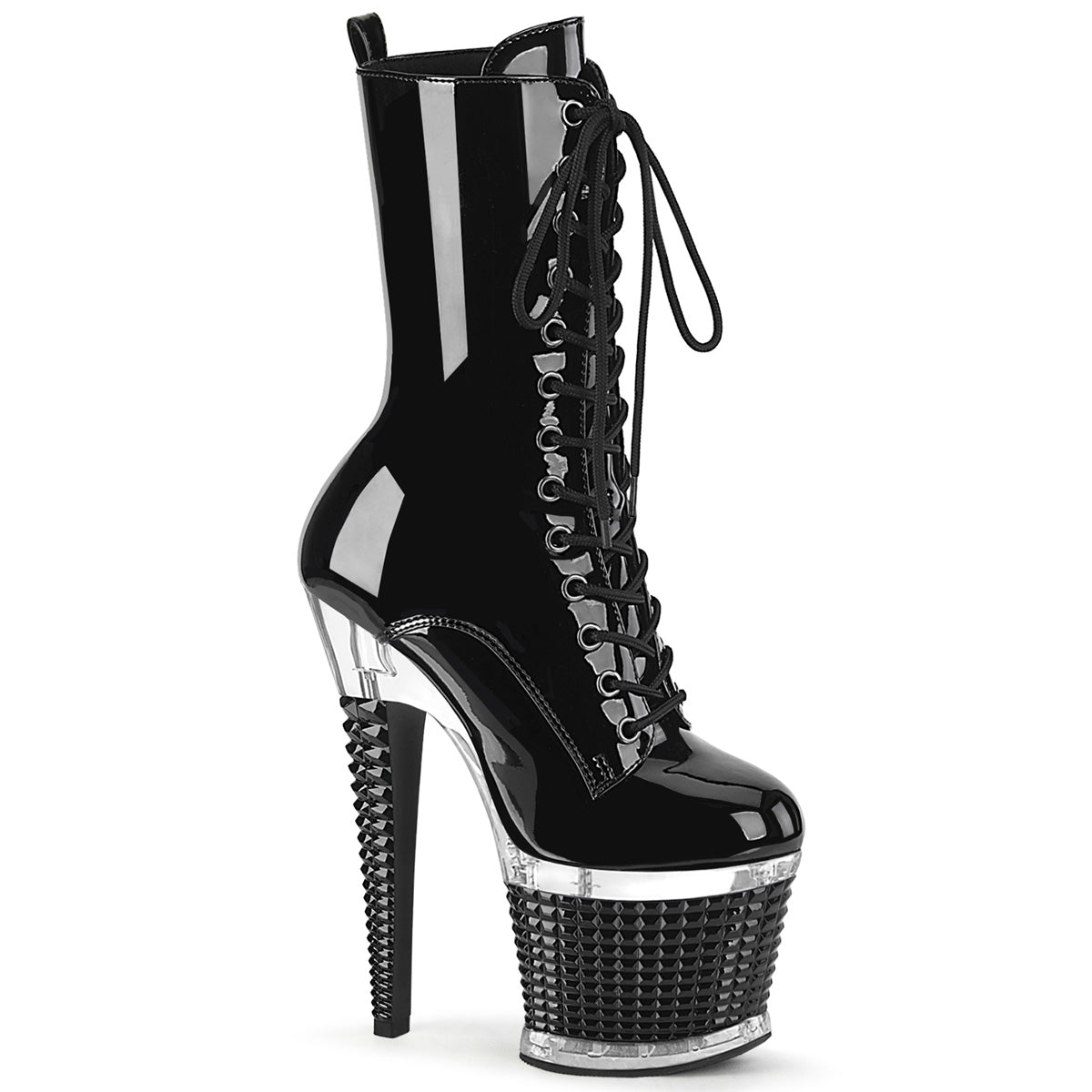 Pleaser  Stivaletti SPECTATOR-1040 BLK PAT / CLR-BLK