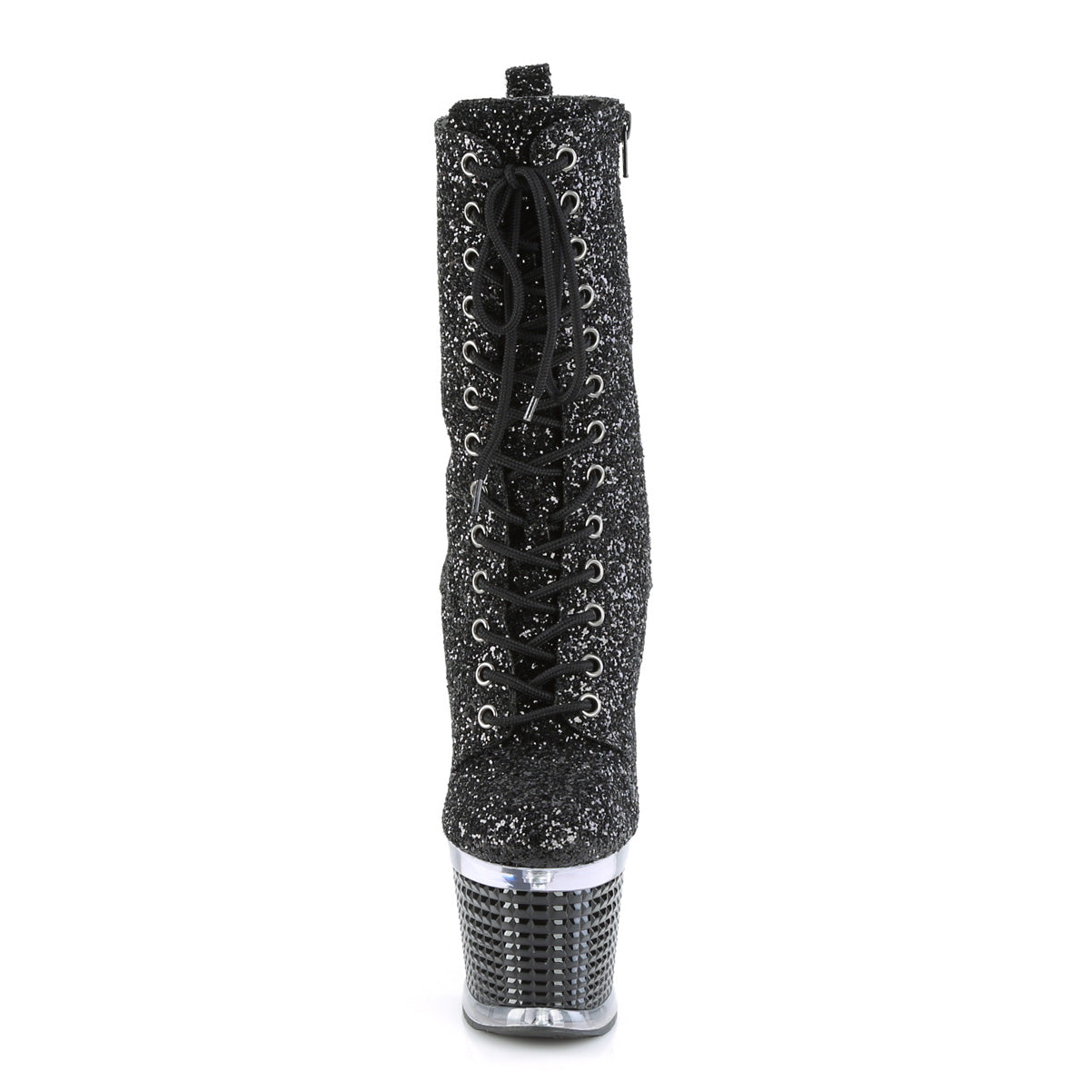 Pleaser  Ankle Boots SPECTATOR-1040G Blk Glitter/Clr-Blk