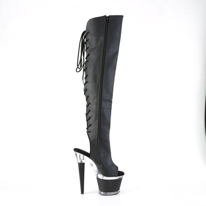 Pleaser  Stivali SPECTATOR-3019 Blk in ecopelle / CLR-BLK opaco