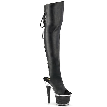 Pleaser  Stivali SPECTATOR-3019 Blk in ecopelle / CLR-BLK opaco