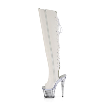 Pleaser  Stivali SPECTATOR-3019 FAUX PELLE / CLR-SLV cromato