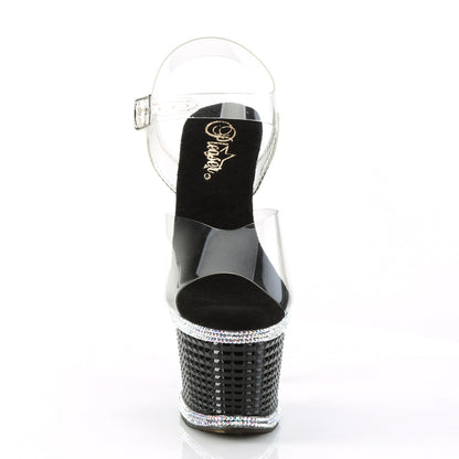 Pleaser  Sandali SPECTATOR-708RS CLR / BLK-RS