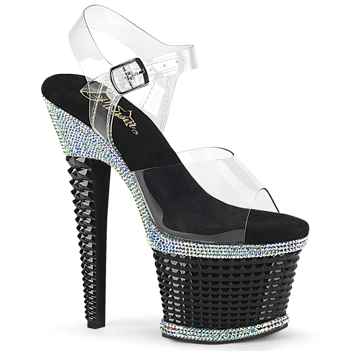 Pleaser  Sandali SPECTATOR-708RS CLR / BLK-RS